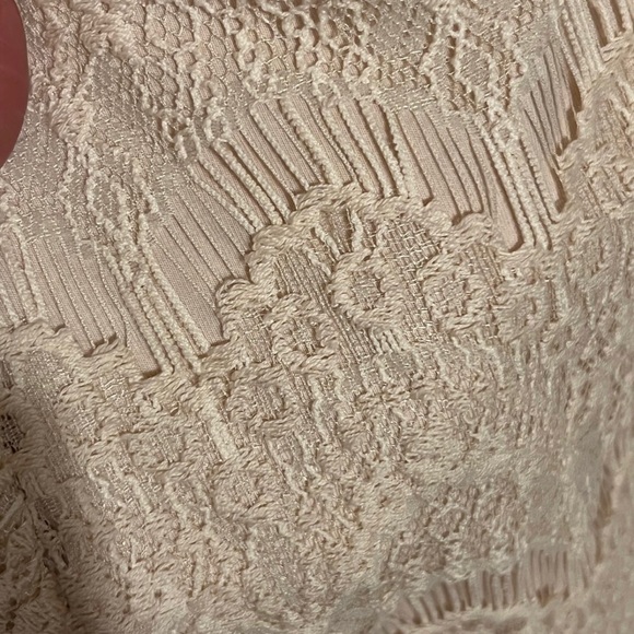 S Free People Cream Crochet Lace Midi Slip Lined Dress.  Intimately Free People - Picture 7 of 14